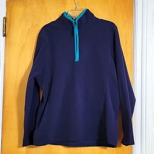 Old Navy, size XL, 3/4 zip-up sweatshirt in Navy with turquoise trim